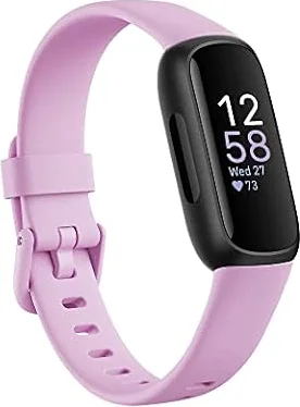 Google Fitbit Inspire 3 - Health and Fitness Tracker - Lilac Bliss / Black | Health and Fitness Tracker with Stress Management, Workout Intensity, Sleep Tracking, 24/7 Heart Rate and More, One Size