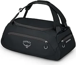 Osprey Daylite 30L Duffel Bag | travel duffel, gear bag, weekender, water resistant, Black color, OS size