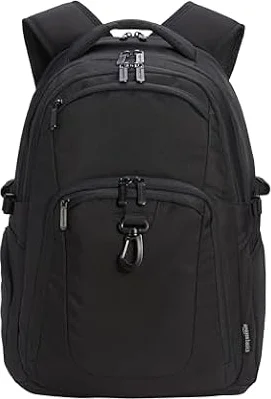Amazon Basics Travel Laptop Backpack 15.6 inch Laptop, Black