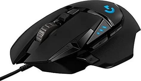 Logitech G502 Hero Wired Gaming Mouse - Black | High Performance, 25,600 DPI, RGB, Adjustable Weights, 11 Programmable Buttons, On-Board Memory, PC/Mac Compatible