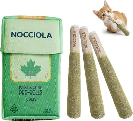 Nocciola 3 Pack Catnip Toys for Cats, Funny Cat Toys Filled with 100% Pure Organic Catnip, Safe Kitten Teething Chew and Kicker Toys, Stress Relieving Fun for Indoor Cats