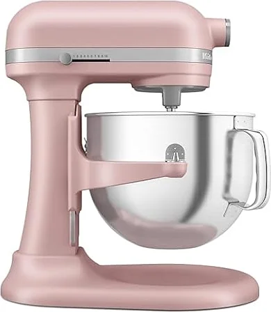 KitchenAid 7 Quart Bowl-Lift Stand Mixer, Matte Dried Rose, KSM70SKXXDR | Bowl-Lift Design, 11 Speeds, 1/2 Speed for Folding, Double Flex Edge Beater and 4 other accessories, Dried Rose