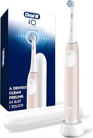 Oral-B iO2 Electric Toothbrush, for an Easy Switch to Electric, Peach, Rechargeable Electric Toothbrushes, iO Series 2 Limited with 1 Power Toothbrush and 1 Brush Head
