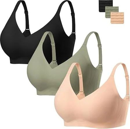 habibee Wireless Jelly Bra for Women Comfort Seamless Full Coverage Bras