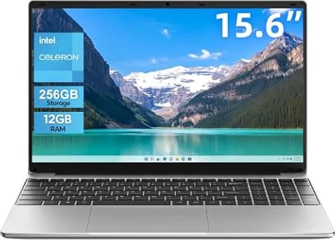 Jumper 15.6 Inch Laptop 12GB RAM 256GB Storage for Business and Students | Expandable 1TB, 2 Cores CPU, HD Display, Win11 Laptops Computer, Wi-Fi 5, BT4.2, Type-C, Numpad, for Students and Business