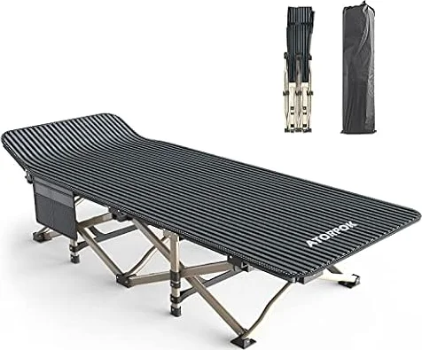 ATORPOK Camping Cot for Adults Comfortable, Tent Folding Cot for Sleeping, Lightweight Folding Bed with Carry Bag for Kids Supports 450 lbs, Office Nap and Beach Vocation