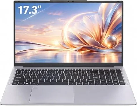 Auusda Laptop Computer, 17.3 Inch, 16GB RAM, 512GB SSD NVMe, Silver | 11 Pro Traditional Laptop Computers Sale Clearance 2026 PC Deals, Best Laptops for Kids Student College School Business Work
