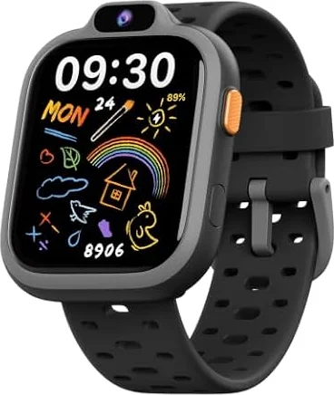 BIGGERFIVE Kids Smart Watch, Fitness Watch with Camera for Boys Girls 3-14 | Pedometer, IP68 Waterproof, Heart Rate, Sleep Tracker, Puzzle Games, MP3, Video, Photo, Alarm, 80+ Sports, 100+ Dials, Gift