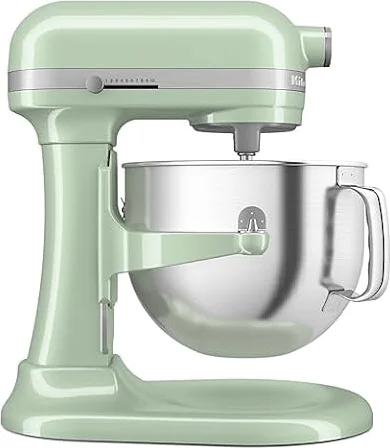 KitchenAid 7 Quart Bowl-Lift Stand Mixer, Pistachio, KSM70SKXXPT | Bowl-Lift Design, 11 Speeds, 1/2 Speed for Folding, Double Flex Edge Beater and 4 other accessories, Pistachio
