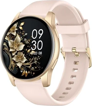 Smart Watch for Men Women, 1.38'' Smart Watches (Answer/Make Call), Fitness Tracker with Heart Rate/Sleep Monitor, IP68 Waterproof Step Counter Watch Compatible with Android iOS(Rose Pink)