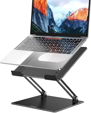 Besign LS10 Laptop Stand for Desk, Ergonomic Adjustable Notebook Tablet Stand, Riser Holder Computer Stand Compatible with Air, Pro, Dell, HP, Lenovo More 10-14" Laptops, Lapdesks (Black)