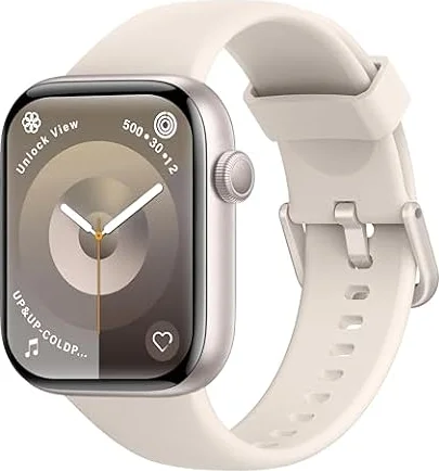 Smart Watch for Men Women Answer/Make Call, 1.85" Smartwatch, Fitness Watch with Heart Rate Sleep Monitor, 140+ Sports Modes, IP68 Waterproof Step Counter Watch Compatible Android iOS(Starlight)