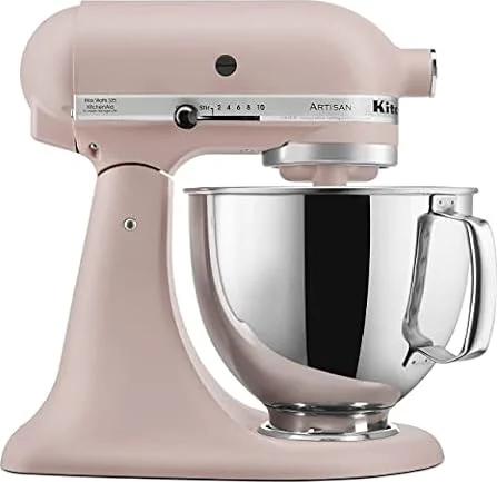 KitchenAid Artisan Series 5 Quart Tilt-Head Stand Mixer, Feather Pink, KSM150PSFT