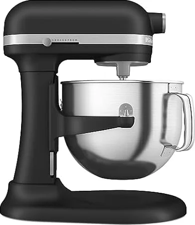 KitchenAid 7 Quart Bowl-Lift Stand Mixer, Cast Iron Black, KSM70SKXXBK | Bowl-Lift Design, 11 Speeds, 1/2 Speed for Folding, Double Flex Edge Beater and 4 other accessories, Cast Iron Black