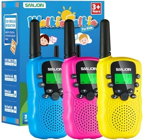 Walkie Talkies for Kids Games Outdoor Toys for 3-12 Year Old Boys Girls | 3 Miles Range Walkie Talkie to Camping, 4 Year Old Girl Gifts for 3 4 5 6 7 8 9 Year Old Boy Girl Gift