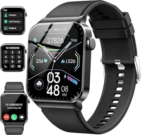 2026 Smart Watch for Women Men, 1.85" HD Screen Smartwatch 110+ Sport Modes | Bluetooth Answer/Make Call, Tracker Watch Heart Rate/Sleep Monitor/Pedometer, IP68 Waterproof Fitness Watch for Android iOS