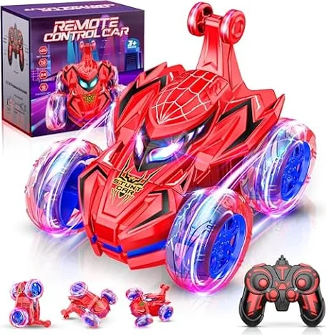 Remote Control Cars for Kids,decked Car Toys Stunt Car Toy for Boys Age 3-9 Remote Control Car for Kids 4-8 Year Old Easter Birthday Gifts for Boys 3-5 Years Old Girls
