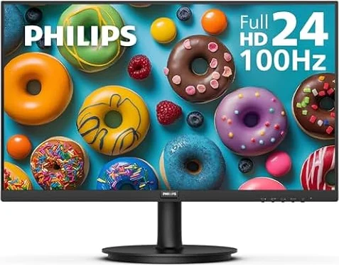 Philips 241V8LB 24-Inch Frameless Full HD (1920 x 1080) 100Hz Monitor, VESA, HDMI & VGA, Eye Care, 4 Year Replacement Warranty, Black