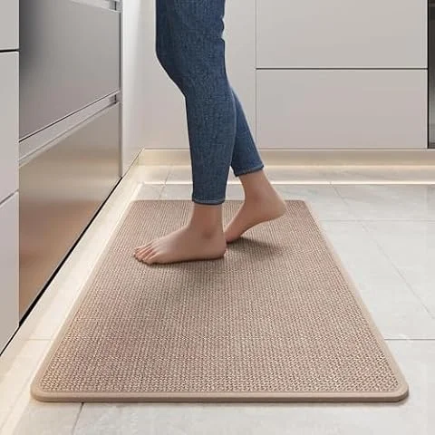 YDKGL Kitchen Rugs and Mats Non Slip Washable, Runner Rugs Brown 17"x30"