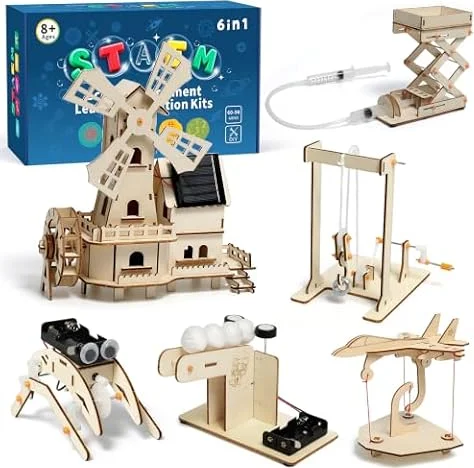 STEM Kits for Kids Age 8-10, Educational Science Building Project Craft for 8-13, STEM Toys for Boys Girls Age 8-12, 3D Wooden Puzzles, Gifts for 8 9 10 11 12 Year Old Boys